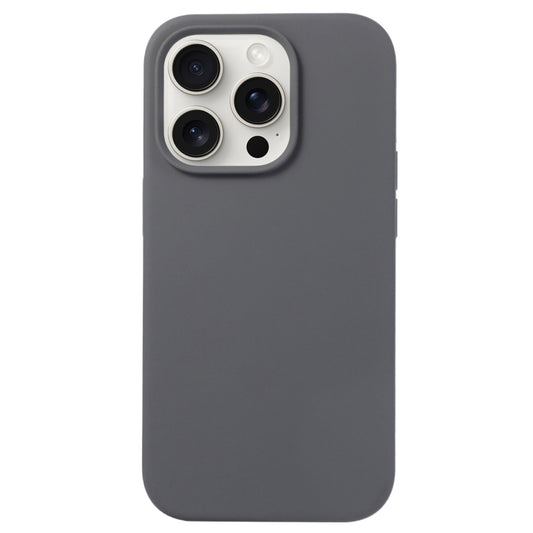 For iPhone 16 Pro Max Liquid Silicone Phone Case(Charcoal Black) - iPhone 16 Pro Max Cases by buy2fix | Online Shopping UK | buy2fix