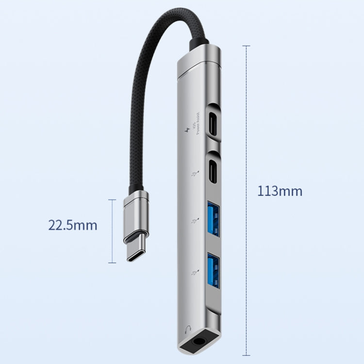 5 in 1 USB-C / Type-C Interface Multi-function HUB Adapter(Grey) - USB HUB by buy2fix | Online Shopping UK | buy2fix