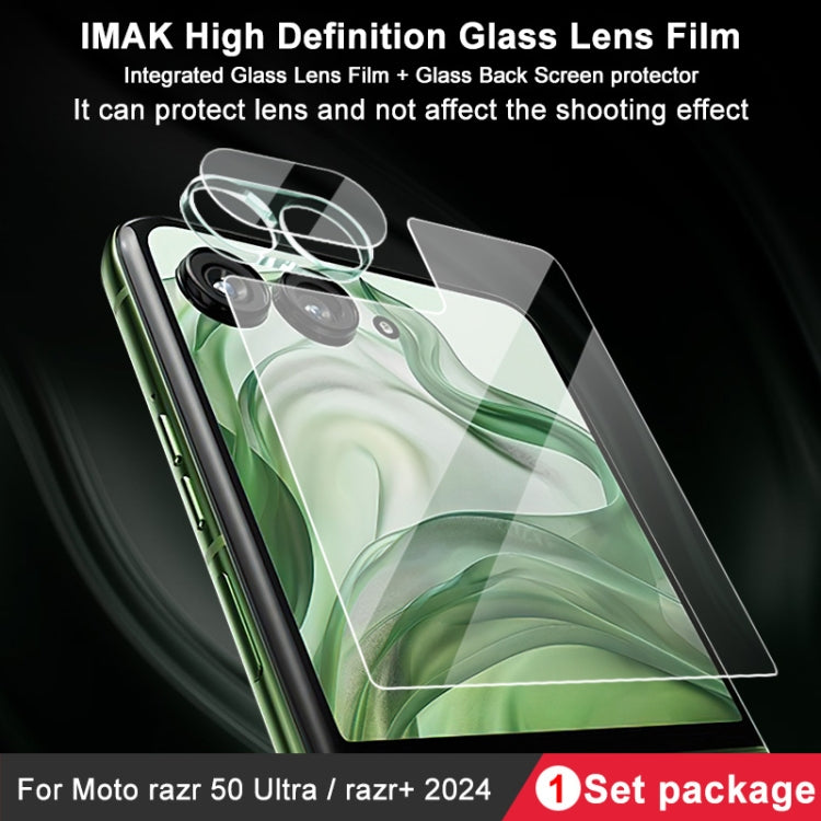For Motorola Razr 50 Ultra 1 Sets imak Integrated Lens Film + Glass Rear Screen Sticker - Motorola Tempered Glass by imak | Online Shopping UK | buy2fix