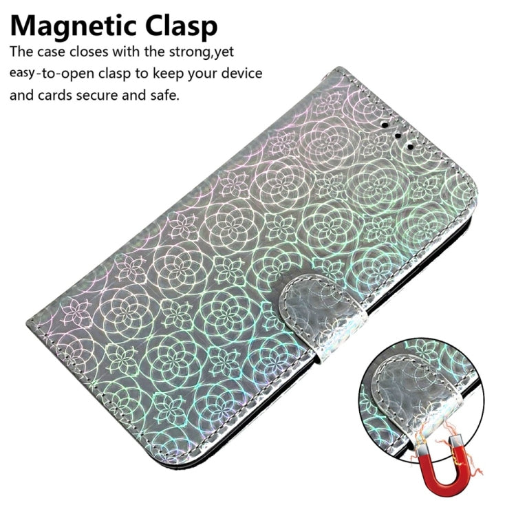 For Samsung Galaxy S25 Ultra 5G Colorful Magnetic Buckle Leather Phone Case(Silver) - Galaxy S25 Ultra 5G Cases by buy2fix | Online Shopping UK | buy2fix