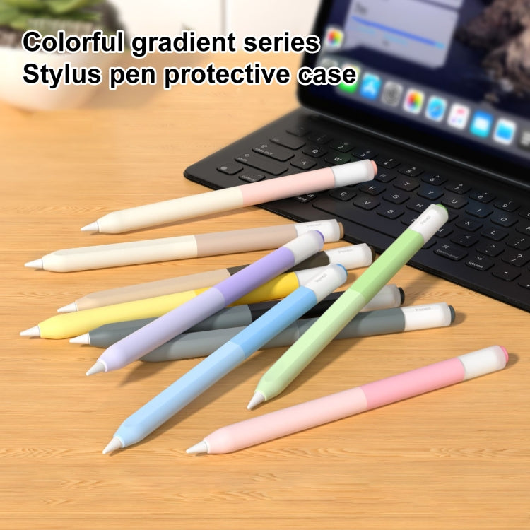 For Apple Pencil USB-C Gradient Silicone Stylus Protective Case(Black) - Pencil Accessories by buy2fix | Online Shopping UK | buy2fix