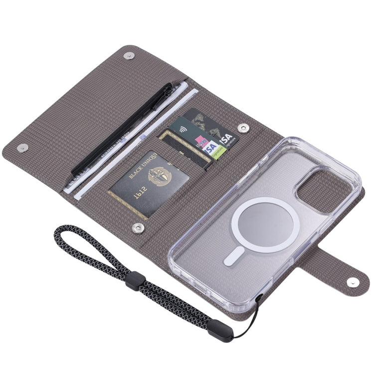 For iPhone 13 Pro Max ViLi GHB-C Series RFID MagSafe Magnetic Flip Leather Phone Case(Grey) - iPhone 13 Pro Max Cases by ViLi | Online Shopping UK | buy2fix