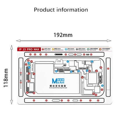 For iPhone 13 MaAnt Double-sided Screw Positioning Flexible Soft Magnetic Pad - Magnetic Screws Mat by buy2fix | Online Shopping UK | buy2fix