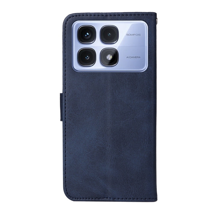 For Redmi K70 Ultra Classic Calf Texture Flip Leather Phone Case(Blue) - Xiaomi Cases by buy2fix | Online Shopping UK | buy2fix