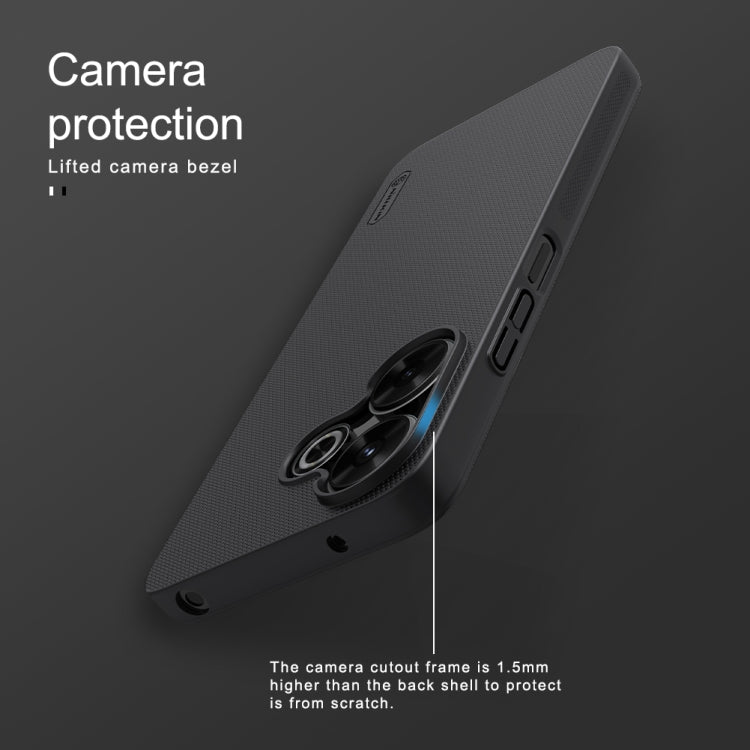 For Xiaomi Poco M6 4G NILLKIN Frosted PC Phone Case(Black) - Xiaomi Cases by NILLKIN | Online Shopping UK | buy2fix