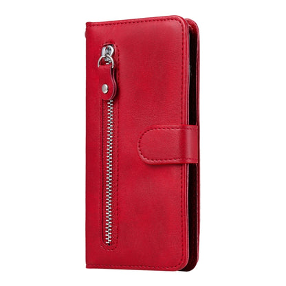 For Samsung Galaxy S25 5G Fashion Calf Texture Zipper Leather Phone Case(Red) - Galaxy S25 5G Cases by buy2fix | Online Shopping UK | buy2fix