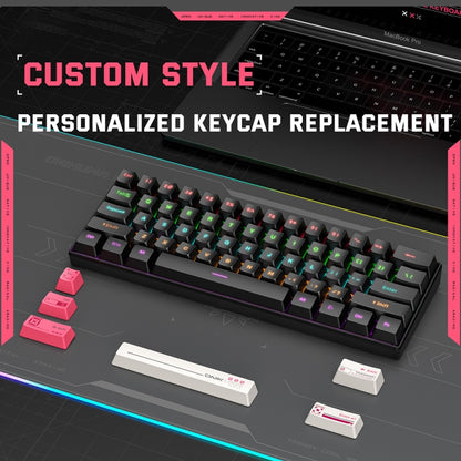 ONIKUMA G55 61 Keys RGB Colorful Lighting Wired Gaming Mechanical Keyboard(Black) - Wired Keyboard by ONIKUMA | Online Shopping UK | buy2fix