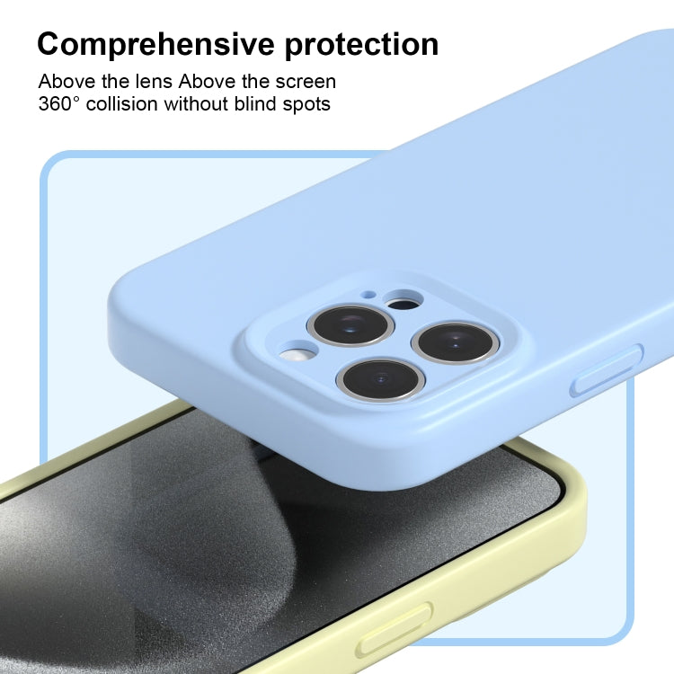 For iPhone 16 Pro Precise Hole Liquid Silicone Jelly Color Full Coverage Phone Case(Milk Yellow) - iPhone 16 Pro Cases by buy2fix | Online Shopping UK | buy2fix