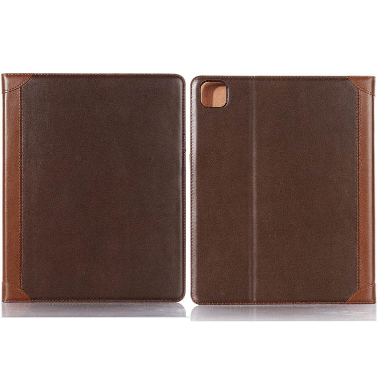 For iPad Pro 11 2024 Book Style Stitching Leather Tablet Case(Coffee) - iPad Pro 11 2024 Cases by buy2fix | Online Shopping UK | buy2fix