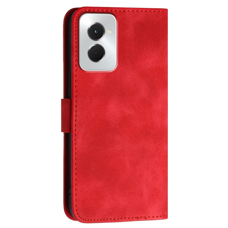 For Motorola Moto G Power 5G 2024 YX0080 Grid Butterfly Embossed Pattern Flip Leather Phone Case with Lanyard(Red) - Motorola Cases by buy2fix | Online Shopping UK | buy2fix