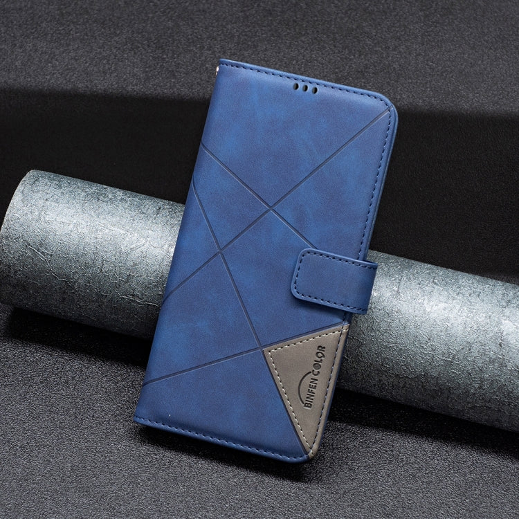 For Redmi K70 Ultra Magnetic Buckle Rhombus Texture Leather Phone Case(Blue) - Xiaomi Cases by buy2fix | Online Shopping UK | buy2fix