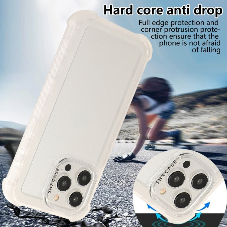 For iPhone 16 Pro Transparent Matte TPU Hybrid PC 3-in-1 Phone Case(White) - iPhone 16 Pro Cases by buy2fix | Online Shopping UK | buy2fix