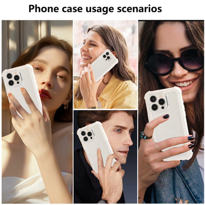 For iPhone 16 Transparent Matte TPU Hybrid PC 3-in-1 Phone Case(White) - iPhone 16 Cases by buy2fix | Online Shopping UK | buy2fix