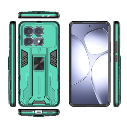 For Redmi K70 Ultra 5G Global Supersonic PC + TPU Holder Phone Case(Green) - Xiaomi Cases by buy2fix | Online Shopping UK | buy2fix