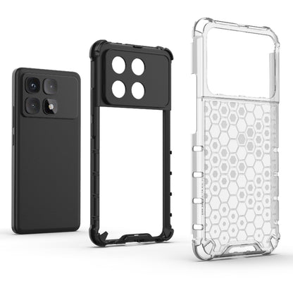 For Redmi K70 Ultra 5G Global Honeycomb Shockproof Phone Case(Black) - Xiaomi Cases by buy2fix | Online Shopping UK | buy2fix