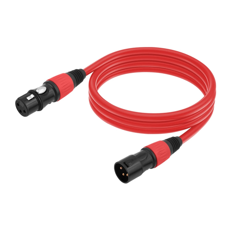 JC1015 XLR 3pin Male to Female Audio Cable, Length:3m(Red) - Microphone Audio Cable & Connector by buy2fix | Online Shopping UK | buy2fix