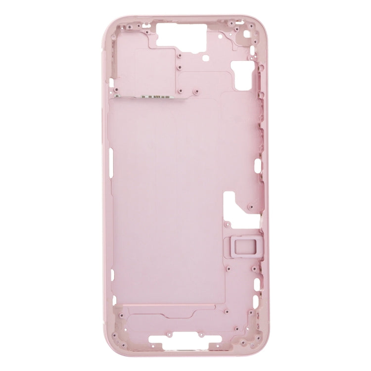 For iPhone 15 Plus Middle Frame Bezel Plate with Side Keys + Card Tray, Version:CE EU Version(Pink) - LCD Related Parts by buy2fix | Online Shopping UK | buy2fix