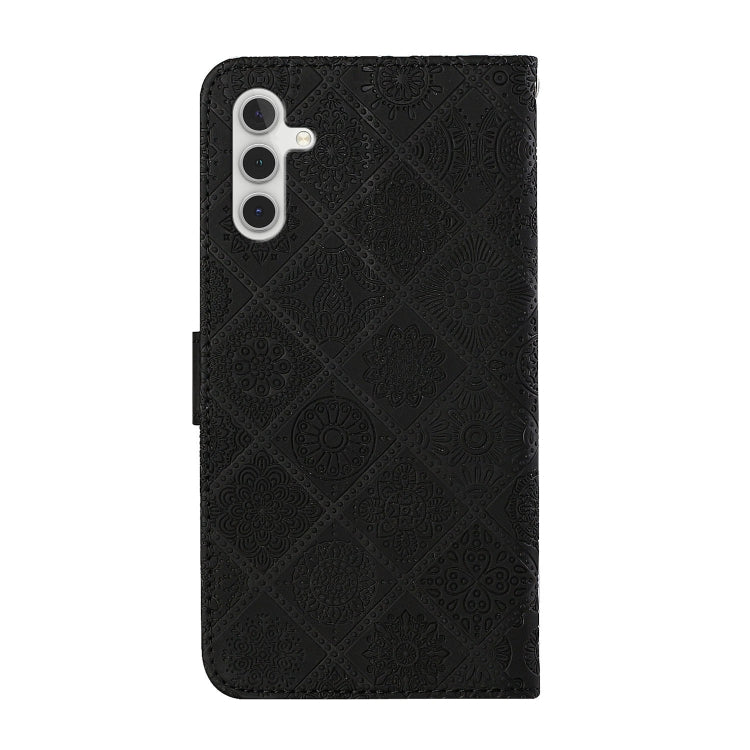 For Samsung Galaxy S25+ 5G Ethnic Style Embossed Pattern Leather Phone Case(Black) - Galaxy S25+ 5G Cases by buy2fix | Online Shopping UK | buy2fix