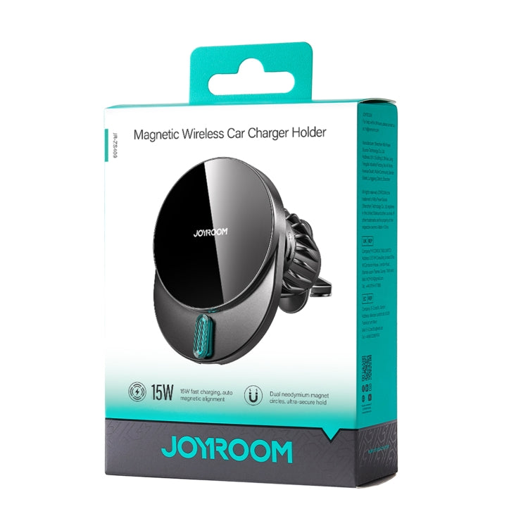 JOYROOM JR-ZS409 Magnetic Car Air Vent Phone Wireless Charging Mount(Black) - Wireless Charging Pads by JOYROOM | Online Shopping UK | buy2fix