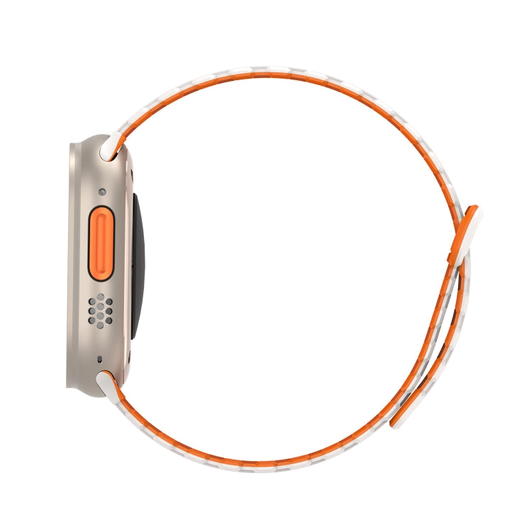 For Apple Watch Series 3 42mm DUX DUCIS KJ Series Magnetic Buckle Silicone Watch Band(Starlight Orange) - Watch Bands by DUX DUCIS | Online Shopping UK | buy2fix