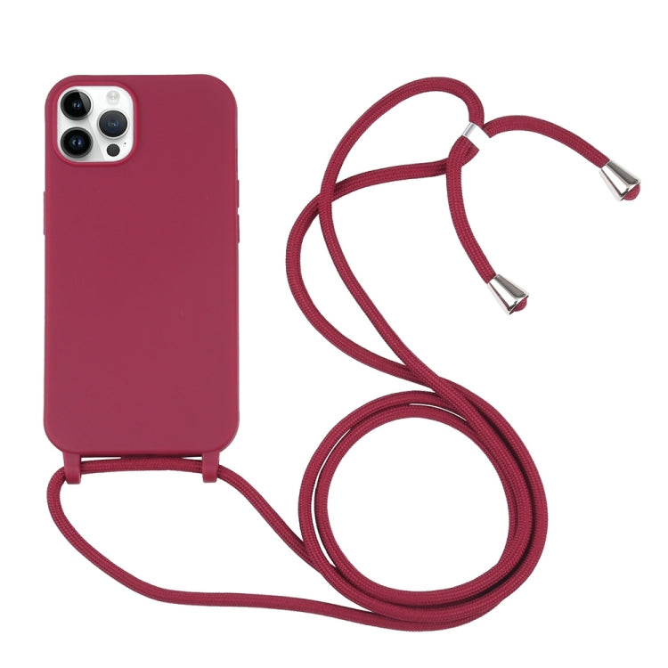 For iPhone 16 Pro Max Candy Colors TPU Protective Phone Case with Lanyard(Red) - iPhone 16 Pro Max Cases by buy2fix | Online Shopping UK | buy2fix