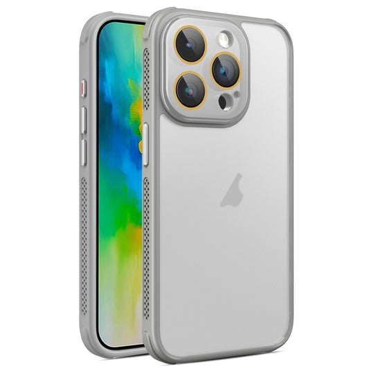 For iPhone 16 Pro Side Cooling Skin Feel Frosted Phone Case(Grey) - iPhone 16 Pro Cases by buy2fix | Online Shopping UK | buy2fix