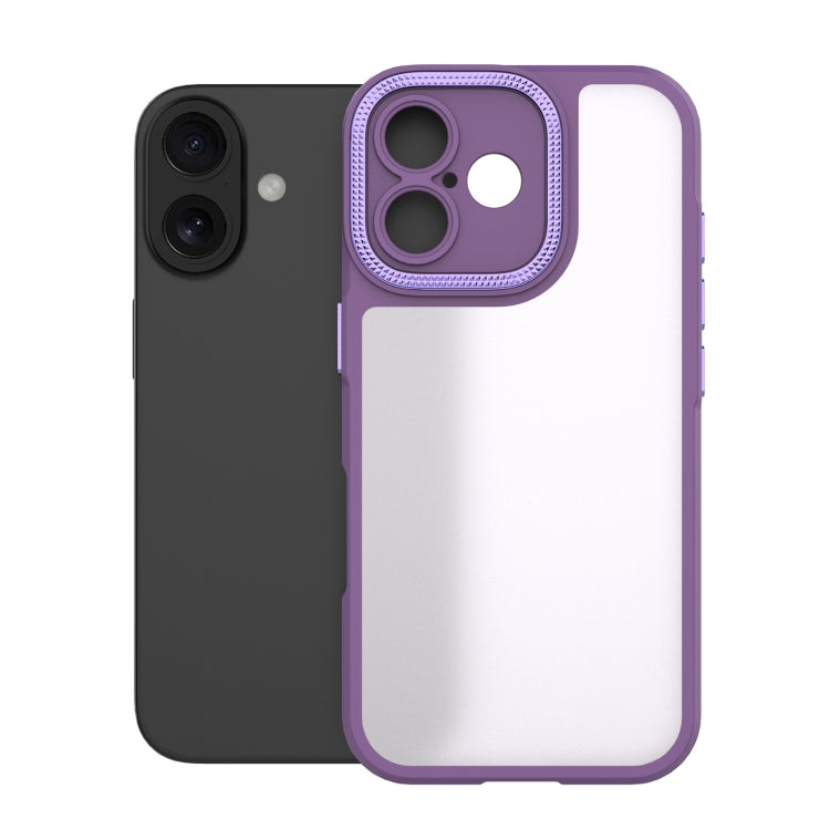 For iPhone 16 Bodyguard Micro Matte PC Hybrid TPU Phone Case(Purple) - iPhone 16 Cases by buy2fix | Online Shopping UK | buy2fix