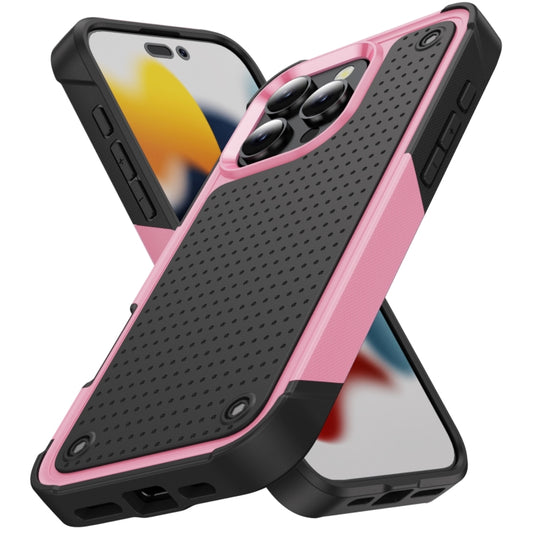 For iPhone 16 Pro Max PC + TPU Shockproof Protective Phone Case(Pink+Black) - iPhone 16 Pro Max Cases by buy2fix | Online Shopping UK | buy2fix