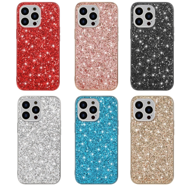 For iPhone 16 Pro Glitter Powder Shockproof TPU Phone Case(Silver) - iPhone 16 Pro Cases by buy2fix | Online Shopping UK | buy2fix