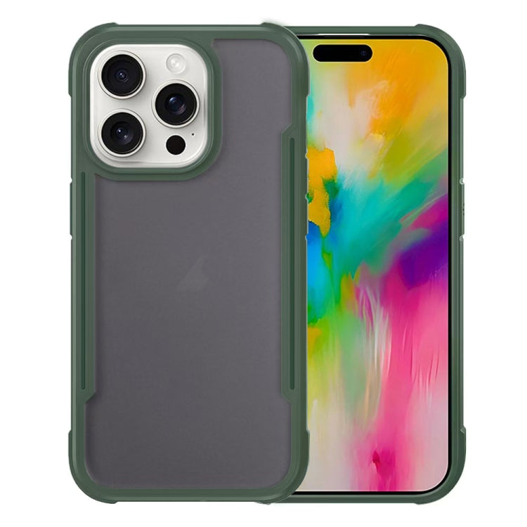 For iPhone 16 Pro Skin Feel Frosted PC Hybrid TPU Phone Case(Green) - iPhone 16 Pro Cases by buy2fix | Online Shopping UK | buy2fix