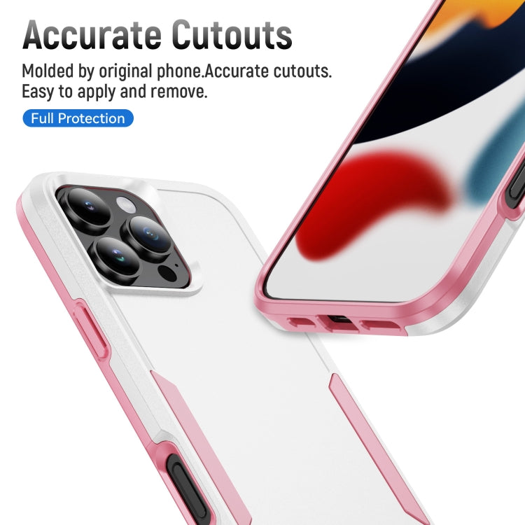 For iPhone 16 Pro Pioneer Armor Heavy Duty PC + TPU Phone Case(White+Pink) - iPhone 16 Pro Cases by buy2fix | Online Shopping UK | buy2fix