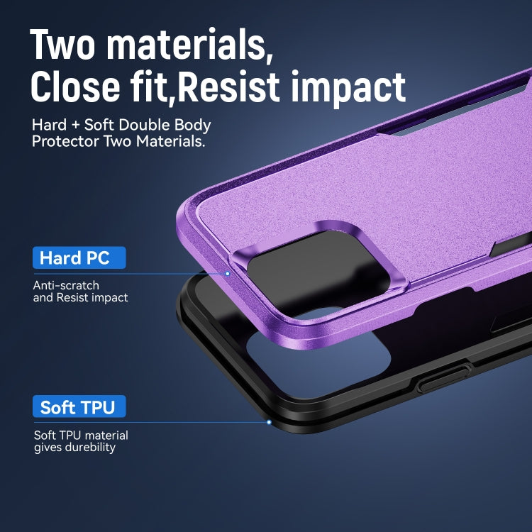 For iPhone 16 Pro Pioneer Armor Heavy Duty PC + TPU Phone Case(Purple+Black) - iPhone 16 Pro Cases by buy2fix | Online Shopping UK | buy2fix