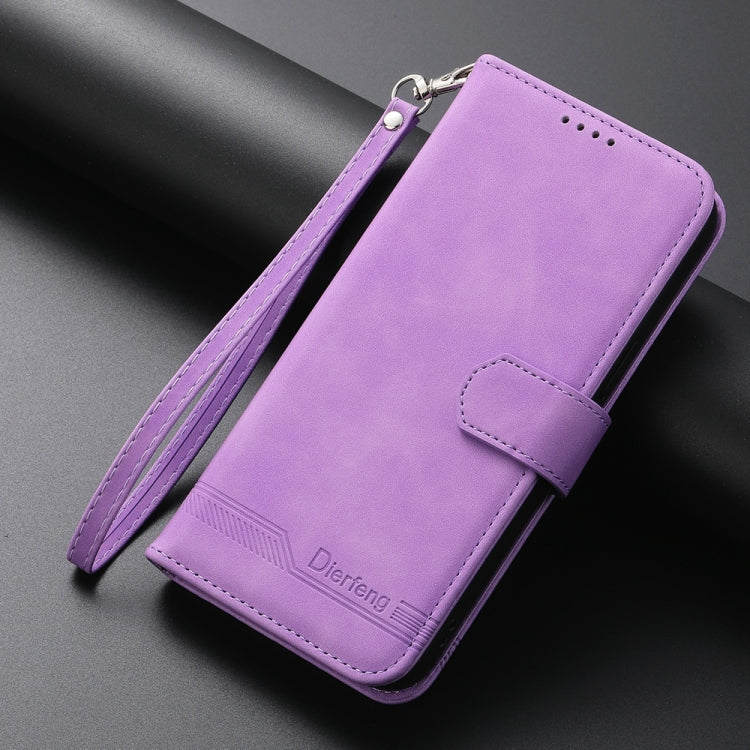 For Redmi K70 Ultra Dierfeng Dream Line TPU + PU Leather Phone Case(Purple) - Xiaomi Cases by buy2fix | Online Shopping UK | buy2fix