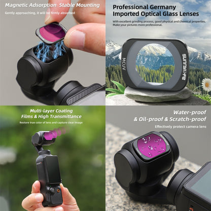 For DJI Osmo Pocket 3 Sunnylife Camera Lens Magnetic Metal Filter, No Impact On Gimbal Reset, Filter:4 in 1 UV CPL ND32 ND64 - Lens Accessories by Sunnylife | Online Shopping UK | buy2fix