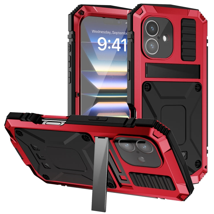 For iPhone 16 Plus R-JUST Life Waterproof Dustproof Shockproof Phone Case(Red) - iPhone 16 Plus Cases by R-JUST | Online Shopping UK | buy2fix