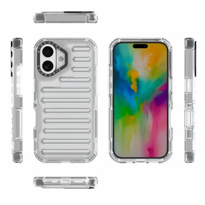 For iPhone 16 High Transparency TPU Hybrid PC Airbag Phone Case(Transparent) - iPhone 16 Cases by buy2fix | Online Shopping UK | buy2fix