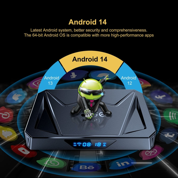 X96Q Pro+ Cortex-A55 Android 14 Octa-core CPU 4K HD Internet Set-top Box, RAM:4GB+32GB(AU Plug) - Others by buy2fix | Online Shopping UK | buy2fix