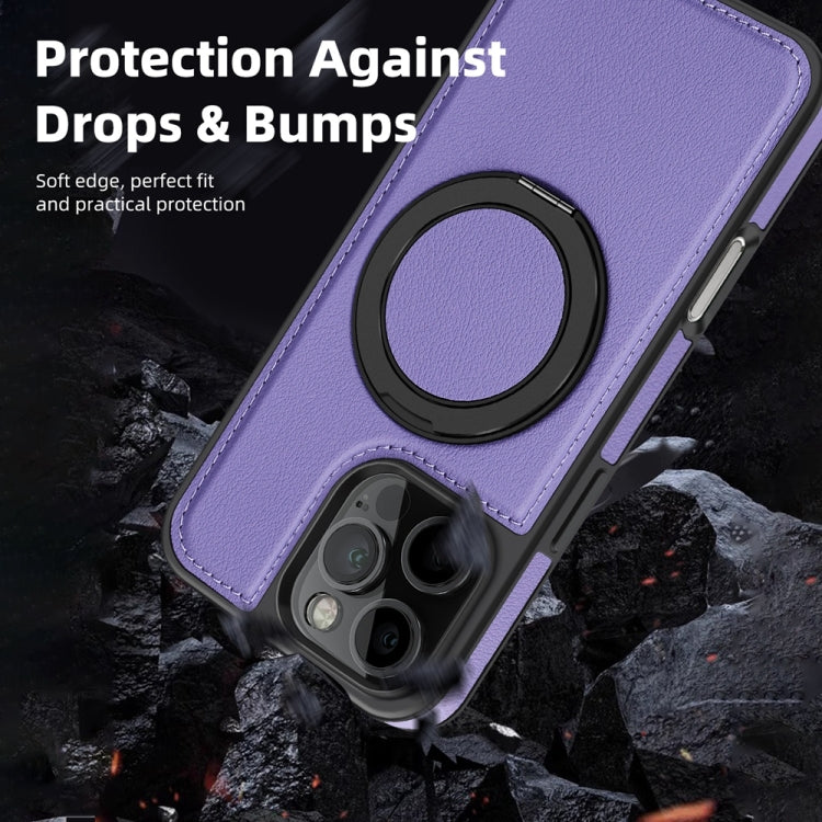 For iPhone 16 Yashi 360 Degree Rotating MagSafe Holder Phone Case(Purple) - iPhone 16 Cases by buy2fix | Online Shopping UK | buy2fix