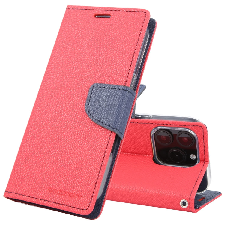 For iPhone 16 Pro GOOSPERY FANCY DIARY Cross Texture Leather Phone Case(Red) - iPhone 16 Pro Cases by GOOSPERY | Online Shopping UK | buy2fix