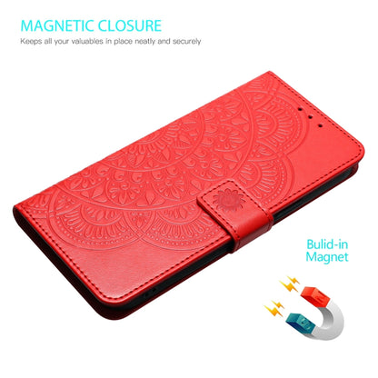 For Motorola Moto G Stylus 5G 2024 Flower Embossed Leather Phone Case(Red) - Motorola Cases by buy2fix | Online Shopping UK | buy2fix