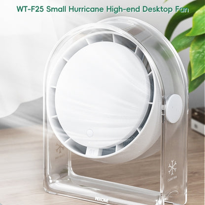 WEKOME WT-F25 Hurricane Transparent Desktop Fan(White) - Electric Fans by WK | Online Shopping UK | buy2fix