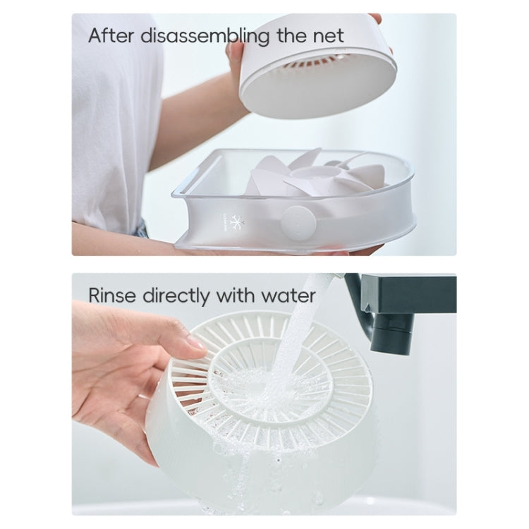 WEKOME WT-F25 Hurricane Transparent Desktop Fan(White) - Electric Fans by WK | Online Shopping UK | buy2fix