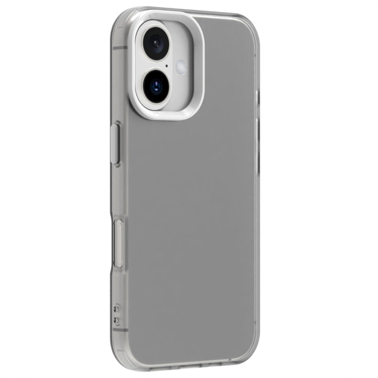 For iPhone 16 Candy PC Hybrid TPU Shockproof Phone Case(White) - iPhone 16 Cases by buy2fix | Online Shopping UK | buy2fix