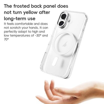 For iPhone 16 Plus ZGA Magsafe Clear PC Tempered Glass Phone Case(Frosted White) - iPhone 16 Plus Cases by ZGA | Online Shopping UK | buy2fix