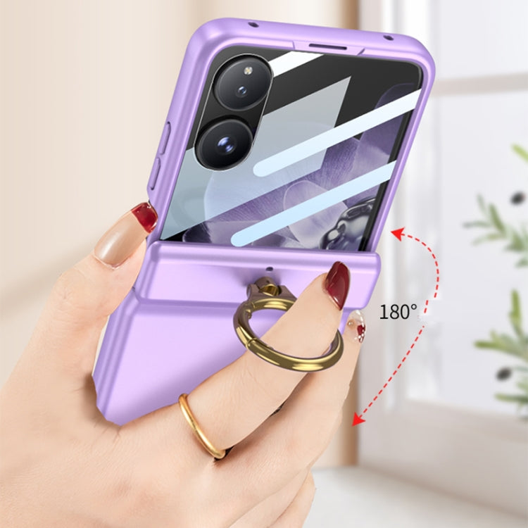 For Xiaomi Mix Flip GKK Integrated Magnetic Hinged Flip Case with Ring Holder(Purple) - Mix Flip Cases by GKK | Online Shopping UK | buy2fix