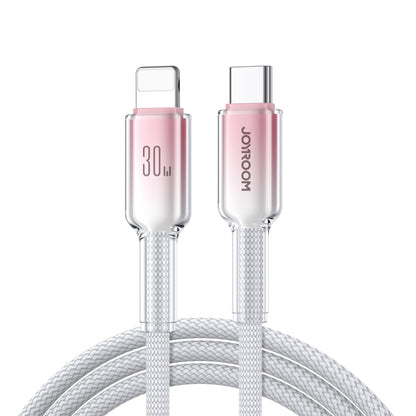 JOYROOM S-A42 Crystal Clear Series Fast Charging Data Cable, Type-C to 8 Pin Cable, Length: 1.2m(White) - 2 in 1 Cable by JOYROOM | Online Shopping UK | buy2fix