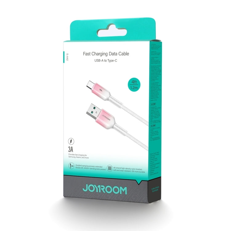 JOYROOM S-A42 Crystal Clear Series Fast Charging Data Cable, USB to Type-C Cable, Length: 1.2m(White) - USB-C & Type-C Cable by JOYROOM | Online Shopping UK | buy2fix