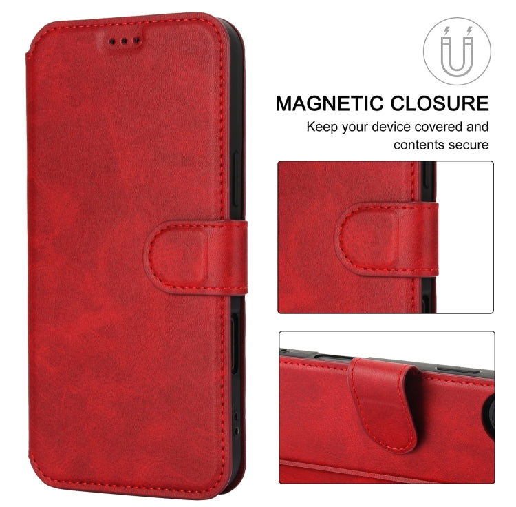 For iPhone 16 Plus Shockproof PU + TPU Leather Phone Case(Red) - iPhone 16 Plus Cases by buy2fix | Online Shopping UK | buy2fix