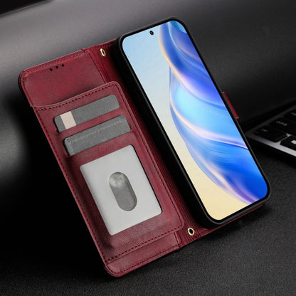 For iPhone 16 Pro Max Multi-Card Slots Zipper Wallet Leather Phone Case(Dark Red) - iPhone 16 Pro Max Cases by buy2fix | Online Shopping UK | buy2fix