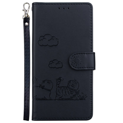 For iPhone SE 2024 Cute Cats RFID Leather Phone Case(Black) - More iPhone Cases by buy2fix | Online Shopping UK | buy2fix